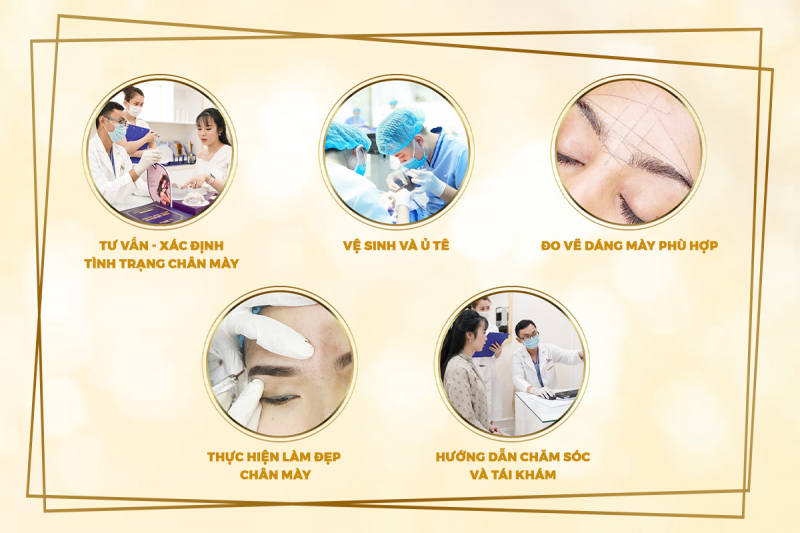 Quy trình sửa mày tán bột Miracle chuyển màu